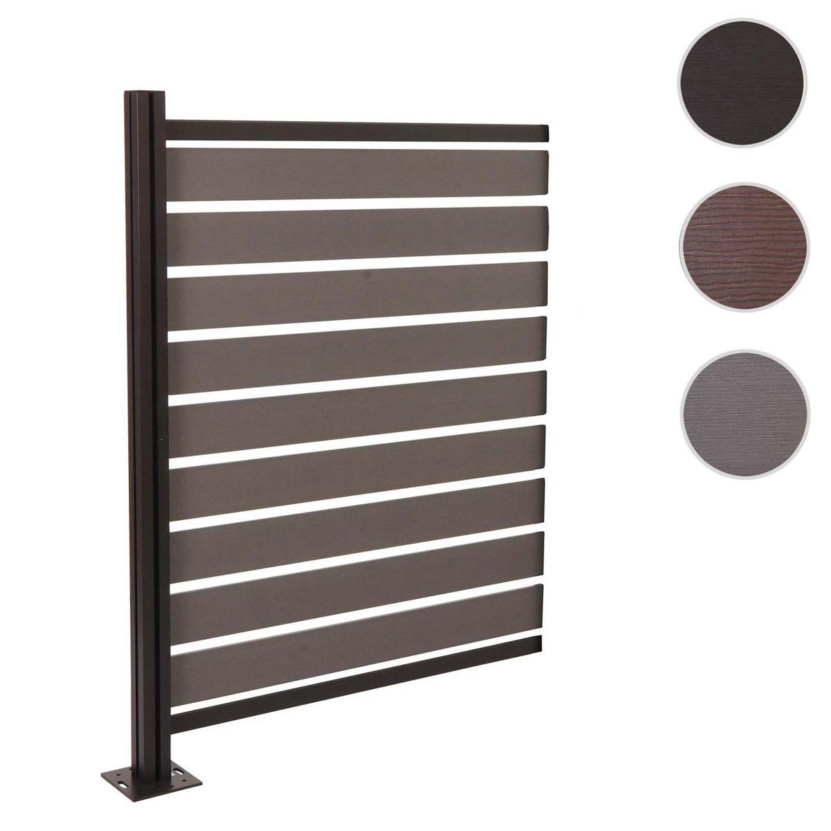 ALU MÜLLTONNEN-ZAUN Grau - Grau, Metall (100/130/6cm) - MCW