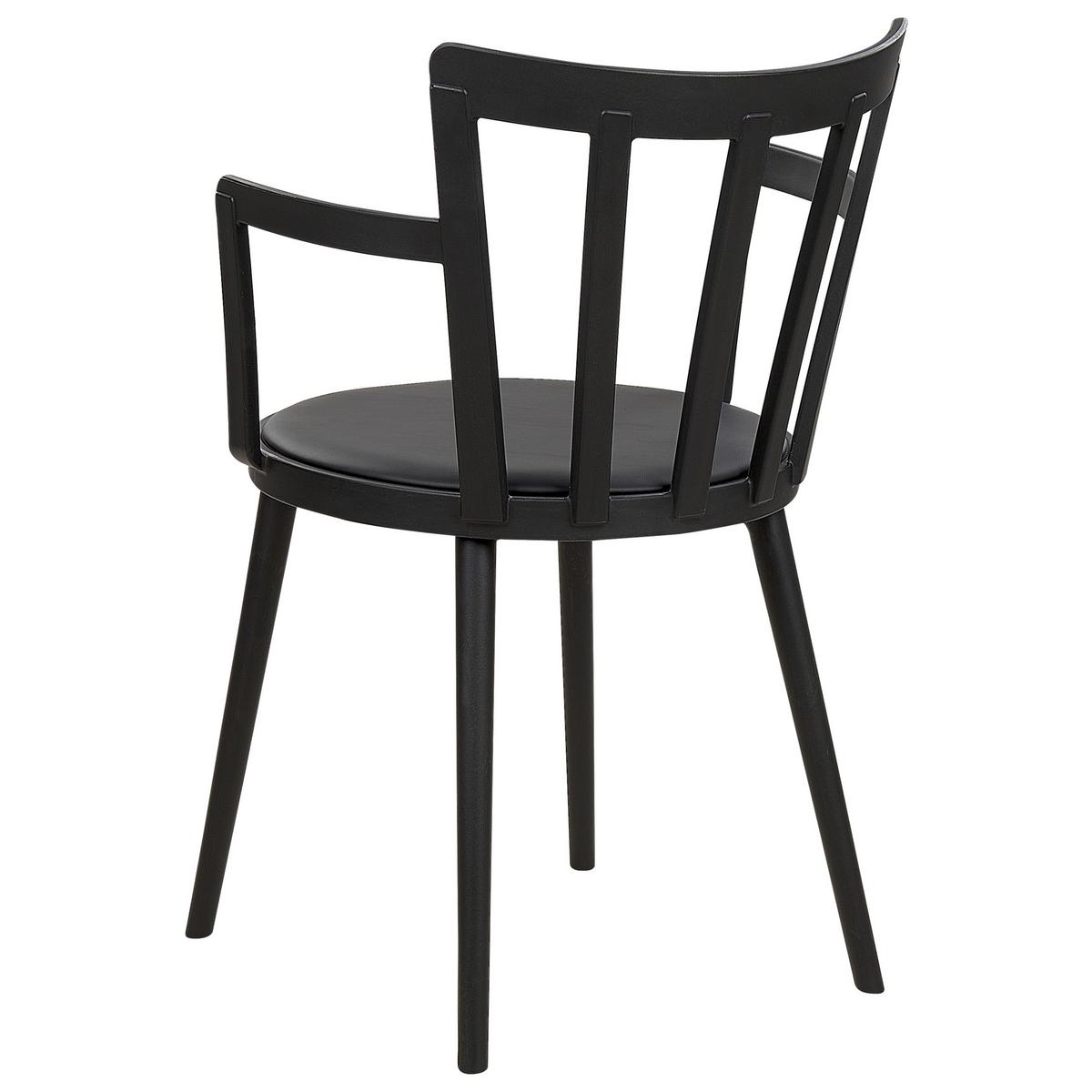 ESSZIMMERSTUHL 4er-Set Kunststoff Schwarz Morill - Schwarz, Kunststoff (45/77/52cm) - Beliani