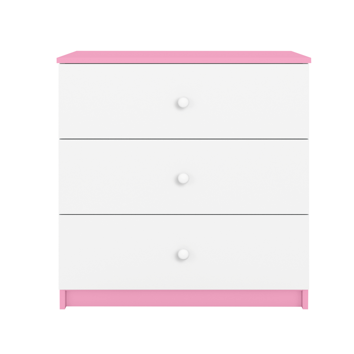 KOMMODE Babydreams ohne Muster 81/81/41 - Rosa, Holzwerkstoff (81/81/41cm) - RAUMHIRSCH FURNITURE