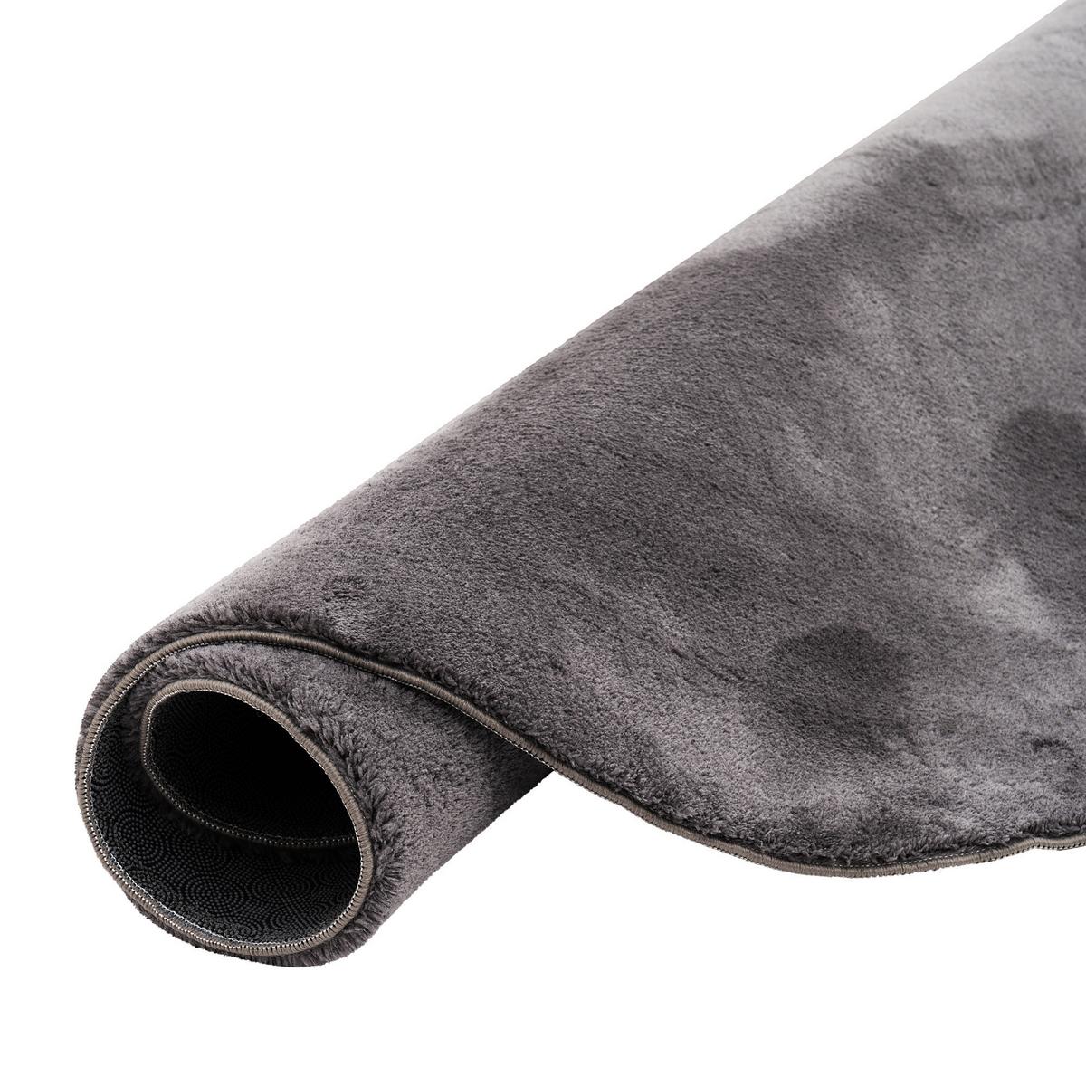 KINDER SUPER SOFT FELLTEPPICH PEARL KIDS RUND - Anthrazit, Textil (200/200cm) - Pergamon