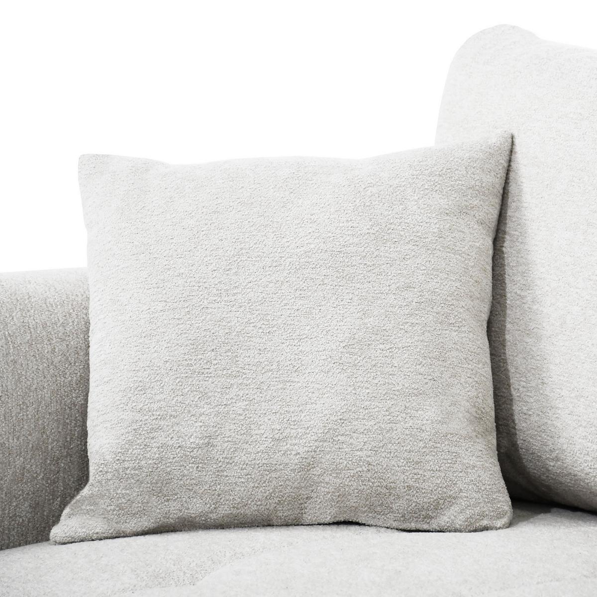 ECKSCHLAFSOFA Dallas mit Bettkasten, 255 cm, Creme, rechts, Velour-Stoff - Beige, Textil (255/175cm) - Beautysofa