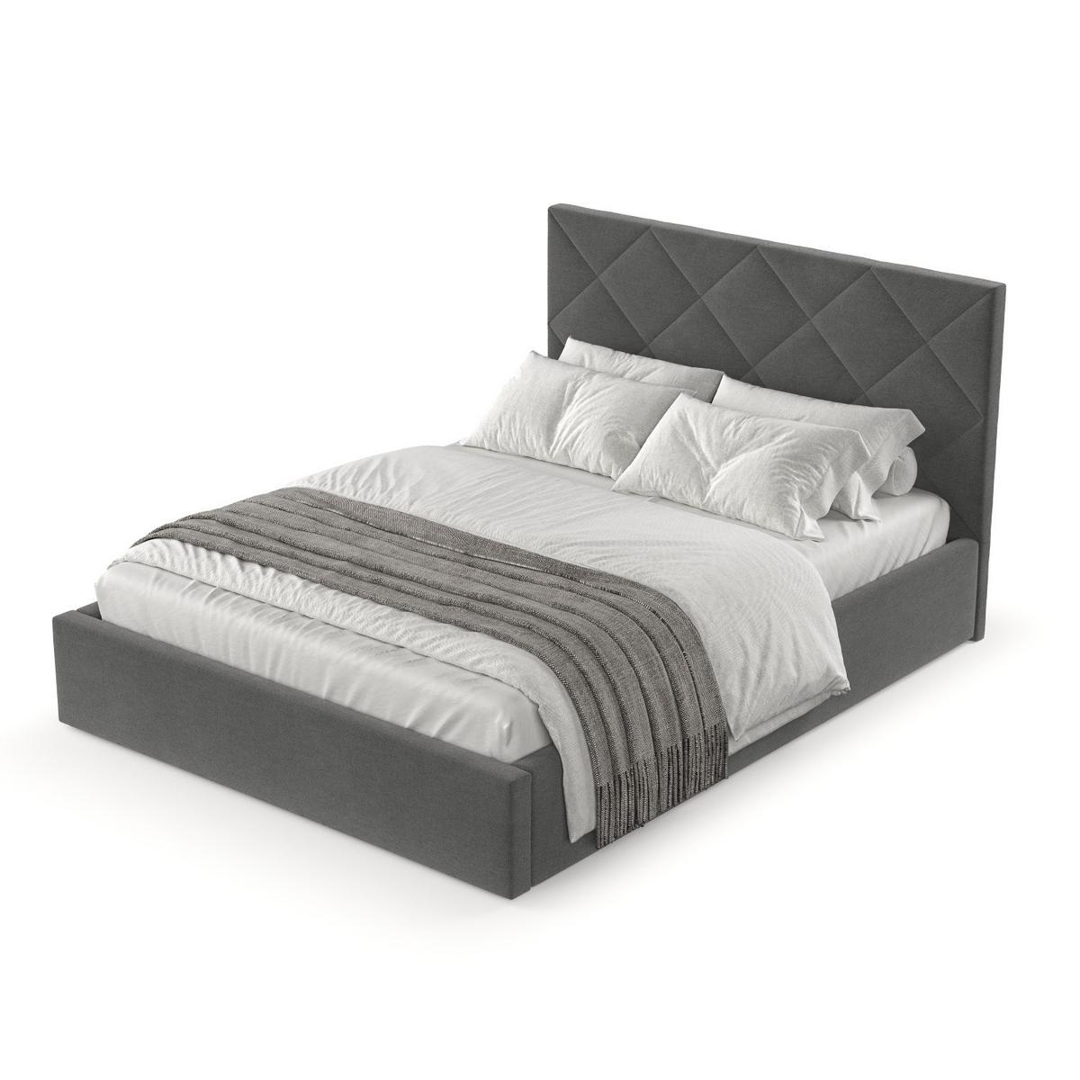POLSTERBETT Torno 140/200 cm Anthrazit im Asti Stoff - Anthrazit/Schwarz, Holz/Holzwerkstoff (140/200cm) - AltaBeds