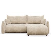 ECKSOFA Cushi Beige-Chenille - Beige/Schwarz, Kunststoff/Textil (183/252cm) - Selsey