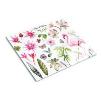GLASPLATTE 60x52 cm Tropische Kollektion - Pink, Glas (60/0.4/52cm) - TULUP