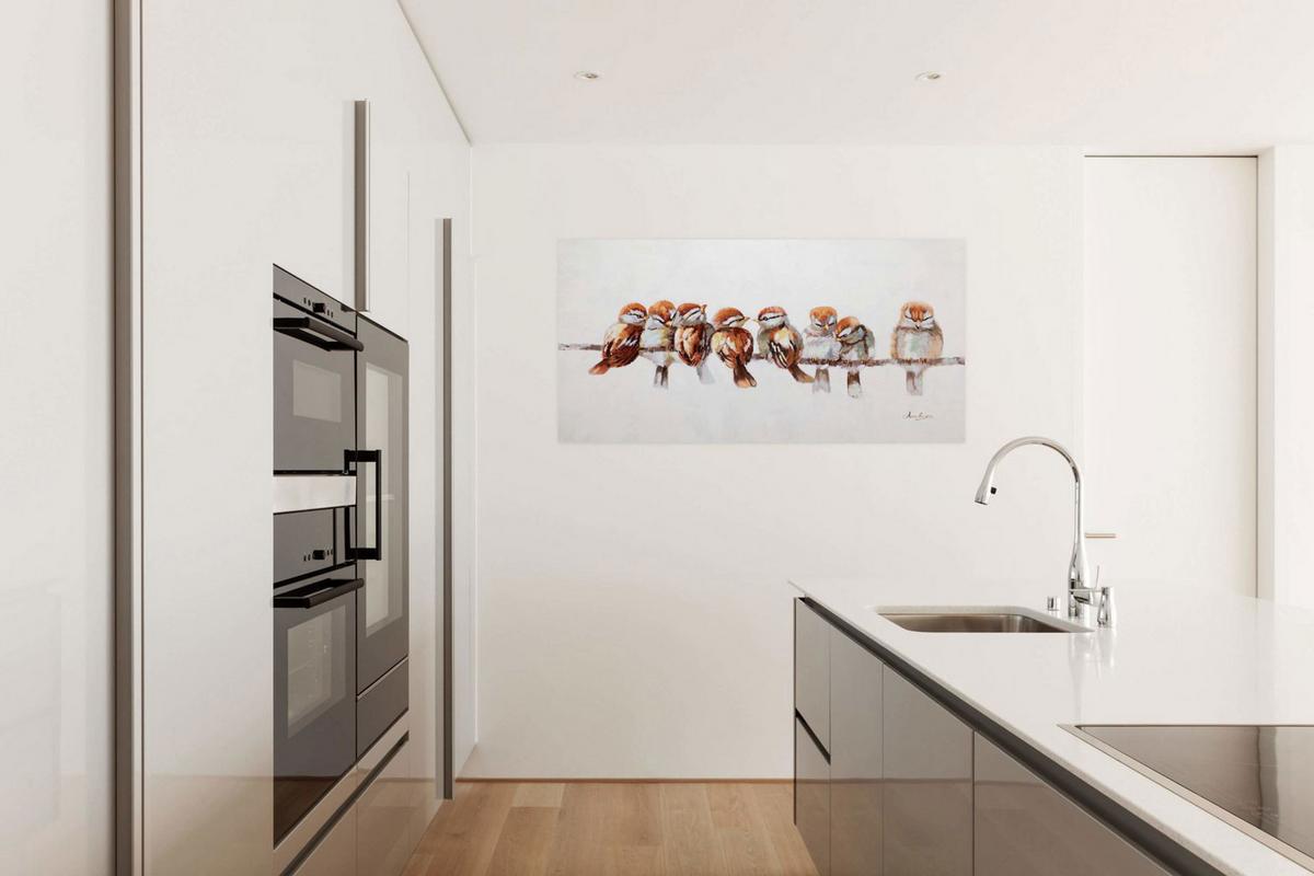 ÖLGEMÄLDE 120/60 cm - Braun/Grau, Holz/Textil (120/60cm) - KUNSTLOFT