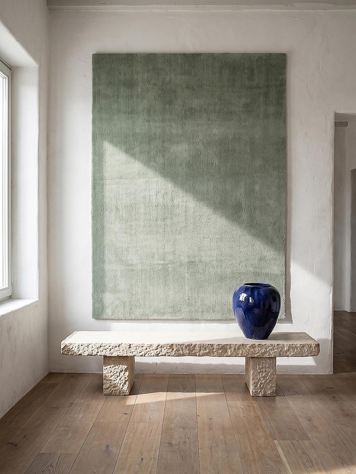 HOCHFLORTEPPICH Antirutsch ALDAN Polyester - Grün, Textil (240/240cm) - KADIMA DESIGN