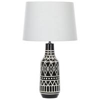 TISCHLAMPE Shebelle 38/38/68 cm - Schwarz, Keramik (38/38/68cm) - Beliani