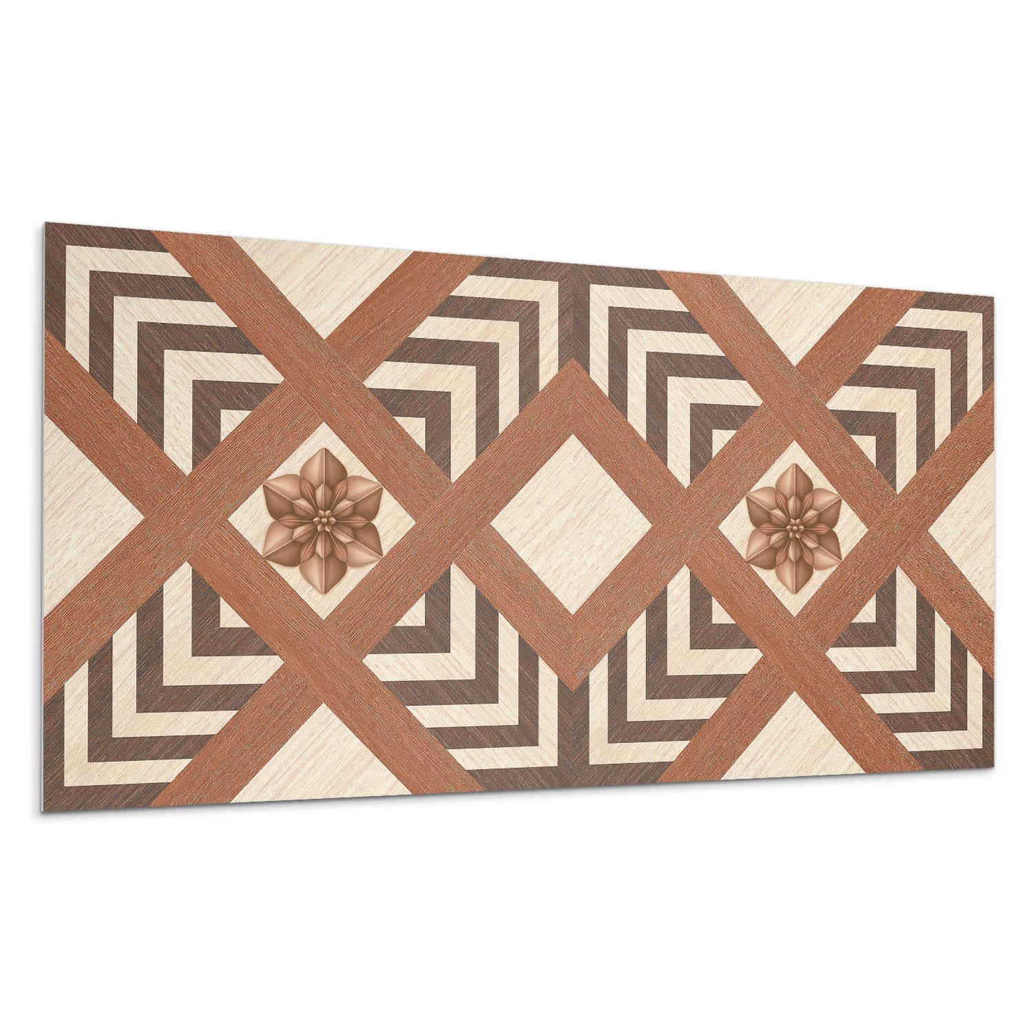WANDPANEEL 6x 60x30 cm selbstklebend Selva - Kastanienfarben, Kunststoff (30/1.6/60cm) - Wallfluent