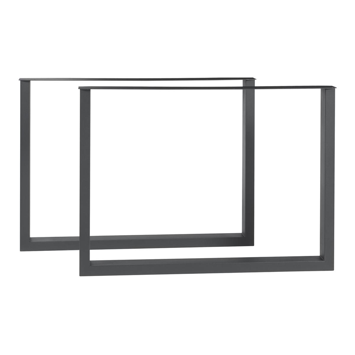TISCHGESTELL-SET 2 TLG. Makers - Schwarz, Metall (100/72/10cm) - [en.casa]