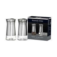 SALZ- & PFEFFERSTREUER Basic transparent-silber 120 ml 2-tlg. - Transparent/Silberfarben, Glas/Metall (6/12.5/12cm) - Ritzenhoff Breker