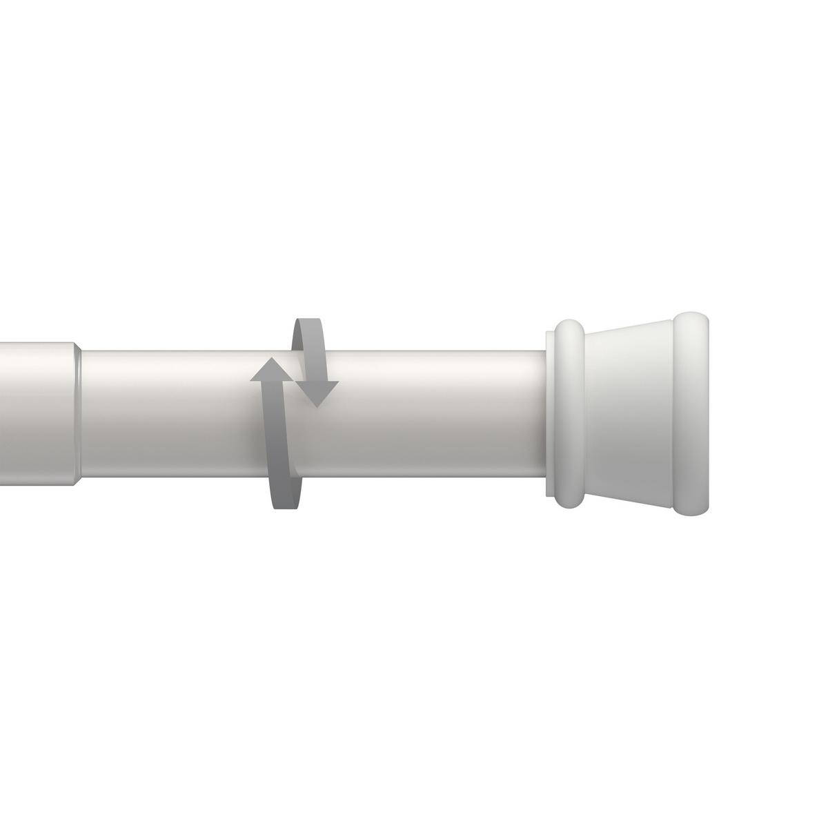 SPANNSTANGE / DUSCHVORHANGSTANGE Tensofix 125-220 cm, 26 / 23 mm Ø Weiß - Weiß, Kunststoff/Metall (220cm) - INTERDECO