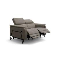 RELAXSOFA RODEN 2-Sitzer mit 2 Relax, beige, Veloursstoff - Beige, Holz/Textil (148/82/103cm) - Wozimo