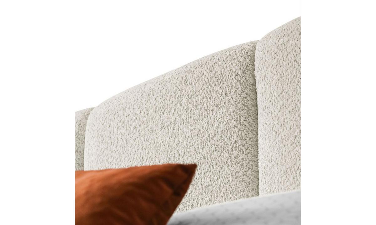 POLSTERBETT ELENA 160x200 cm Creme (Anthology 1), 34 Holzlatten, Kopfteil 108 cm - Creme, Textil (160/200cm) - Lookway