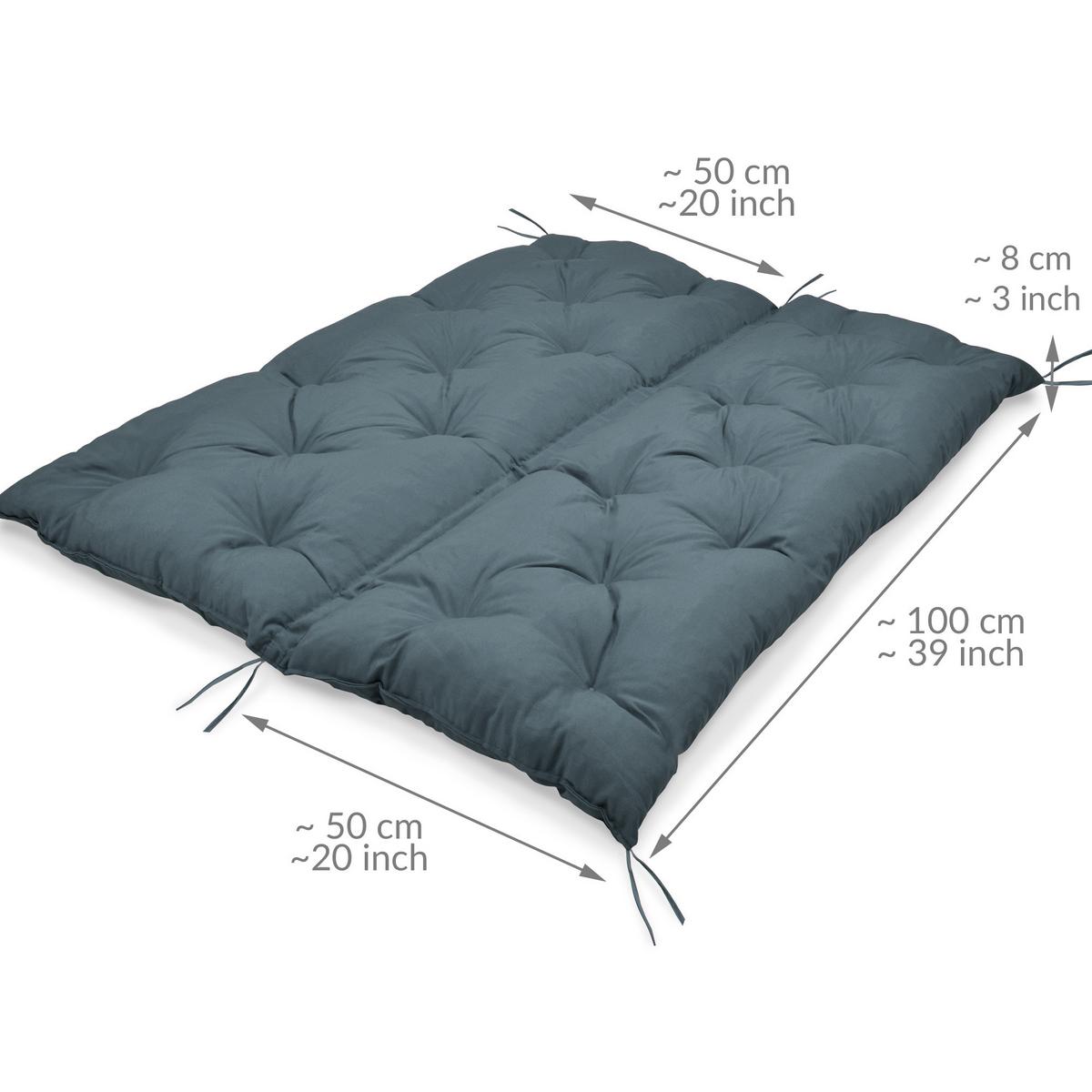 BANKAUFLAGE Flair BR 100x50cm Taubenblau - Blaugrau, Textil (50/100cm) - Beautissu 