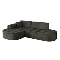 ECKSOFA Ottomane Links TARO-L1 - 243x171x79,5 cm Schwarz - Schwarz, Holzwerkstoff/Textil (243/171cm) - ALTDECOR