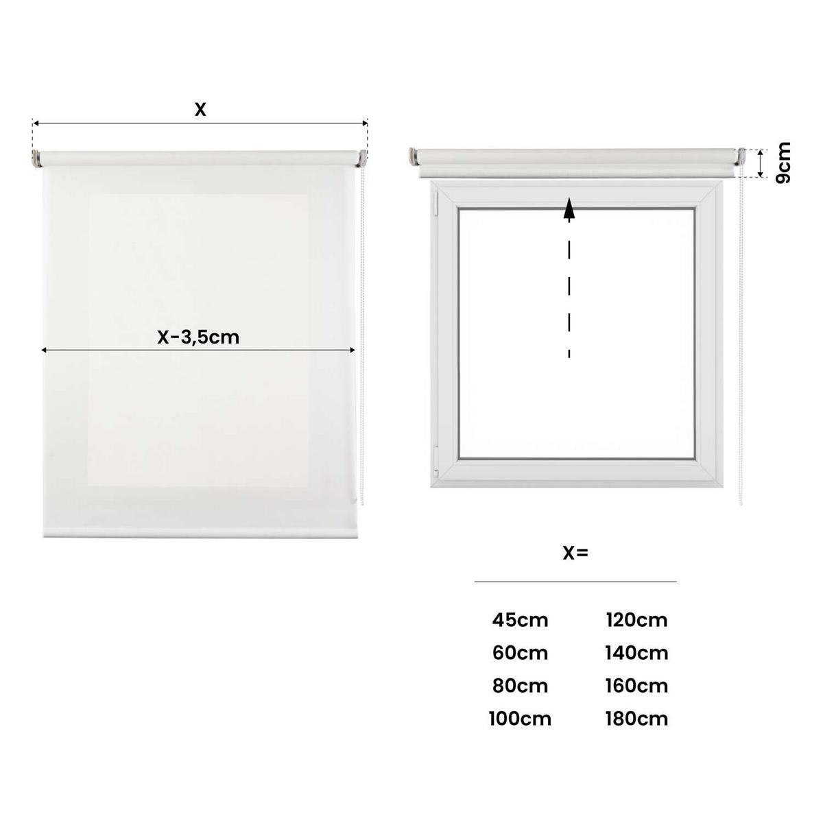 ROLLO | Deco Weiß, 120 cm x 250 cm - Weiß, Kunststoff (120/250cm) - STORESDECO