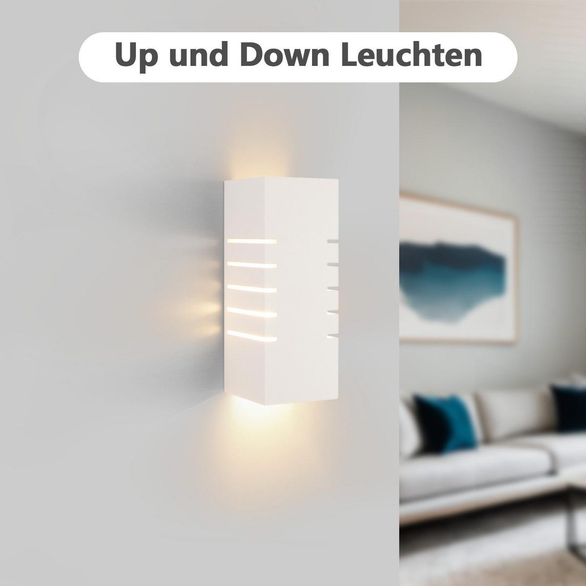 WANDLEUCHTE Maruska - Weiß, Stein (24.5/9/9.5cm) - Nettlife