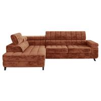 ECKSOFA Nord, Seite: Links - Schwarz/Bronzefarben, Holz/Textil (264/203cm) - MIRJAN24