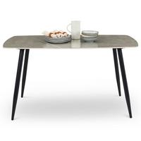 ESSTISCH MORA grau/schwarz - Schwarz/Grau, Metall (80/140/76cm) - IDIMEX
