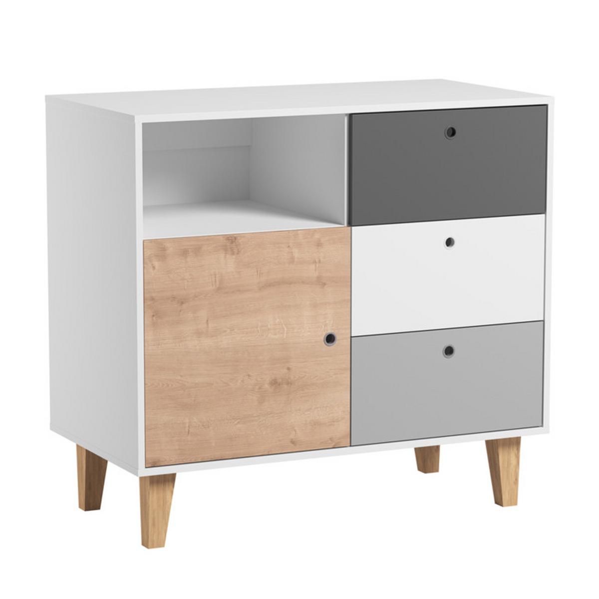 BABYZIMMER 2-teilig Eiche - Braun, Holzwerkstoff (103.5/96.5/55cm) - Petits-meubles