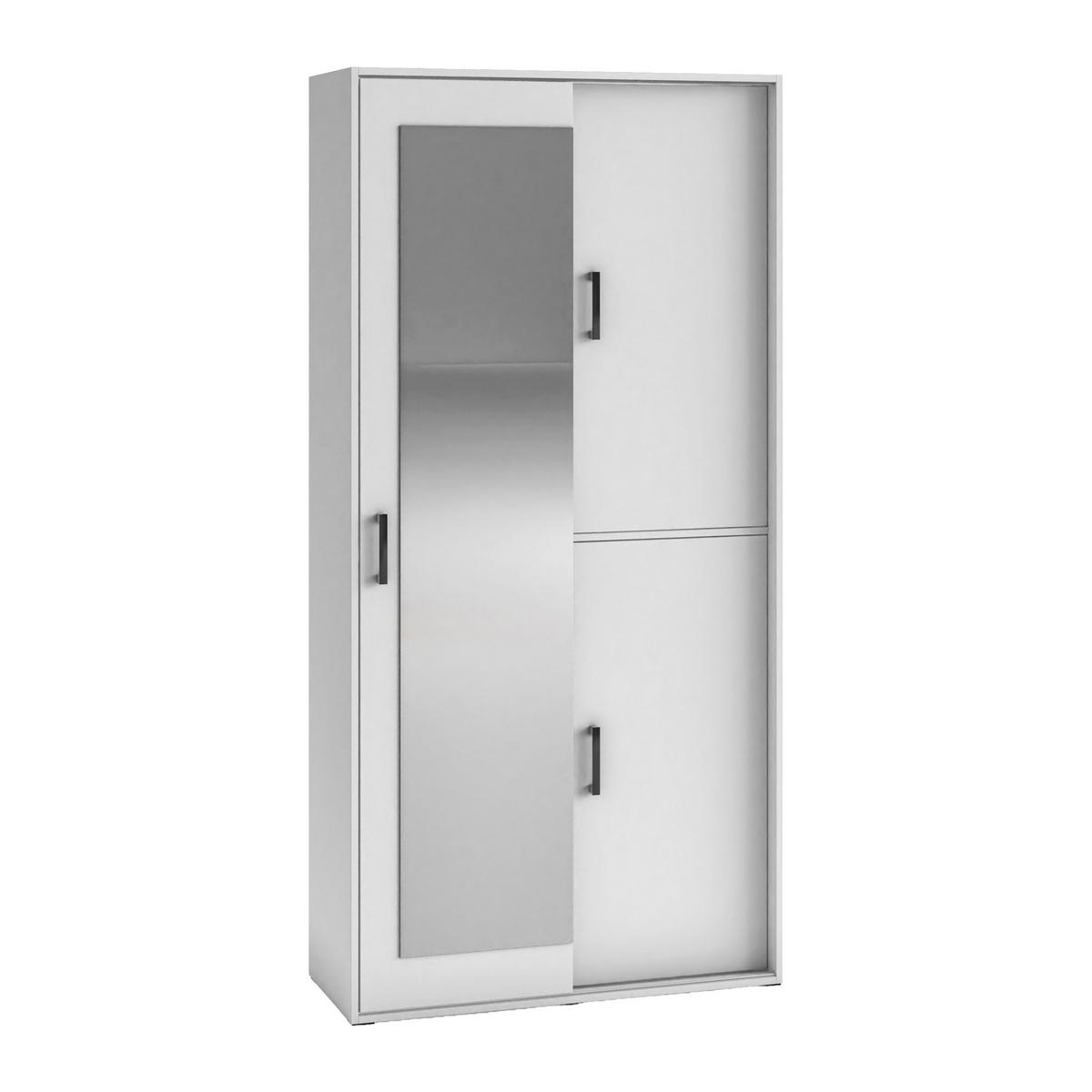 GARDEROBENSCHRANK BENVENO 100/21040 Modern Garderobenschrank Weiß - Weiß, Holzwerkstoff (100/210/40cm) - MASSENO