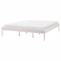 BETT mit Lattenrost 180/200 Stahl Hellbeige Vaurs - Beige, Metall (180/200cm) - Beliani