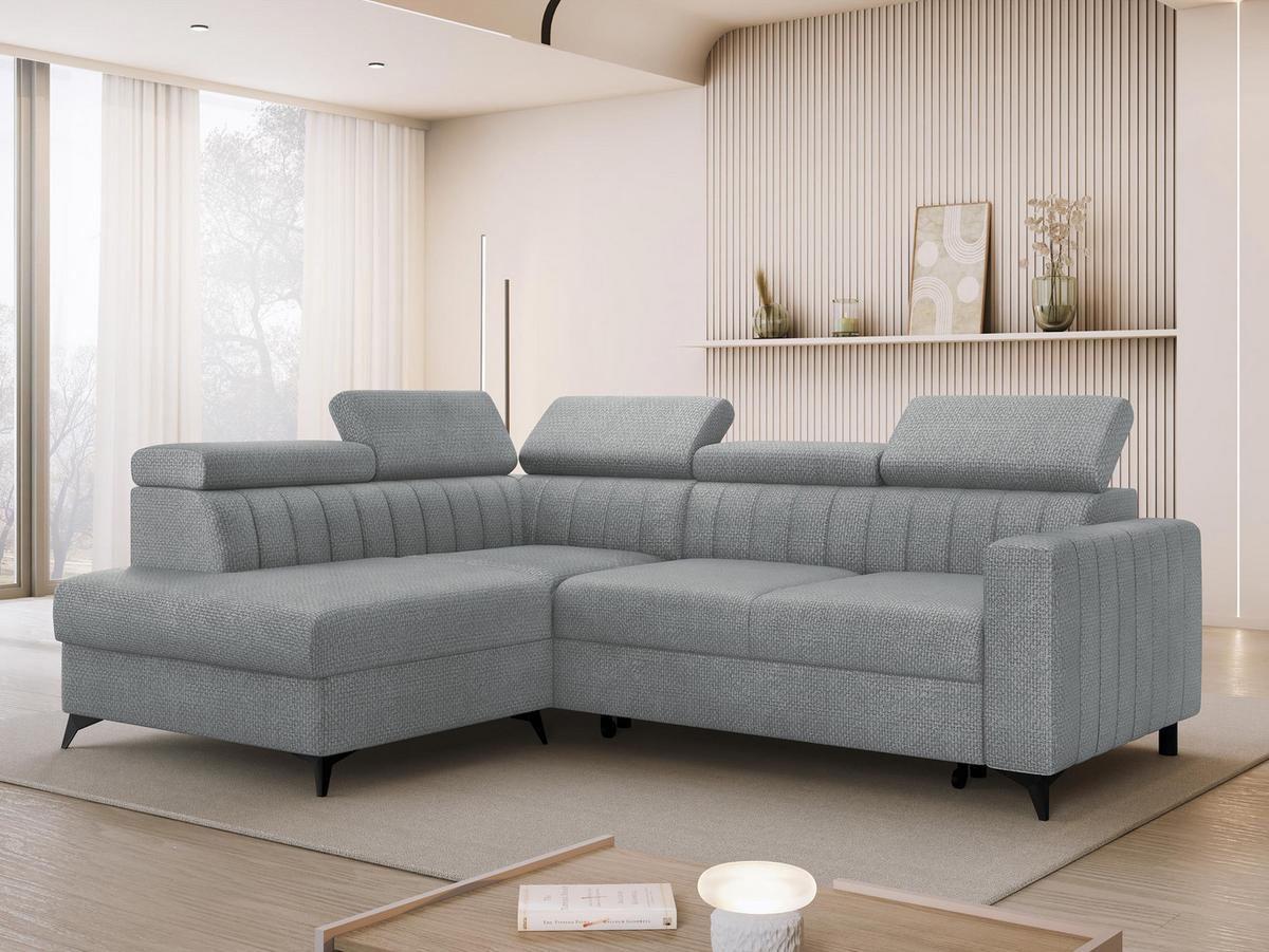 ECKSOFA Milano 2RRLXP, Seite: Links LXP+R+2R - Dunkelgrau, Holz/Textil (249/195cm) - MIRJAN24