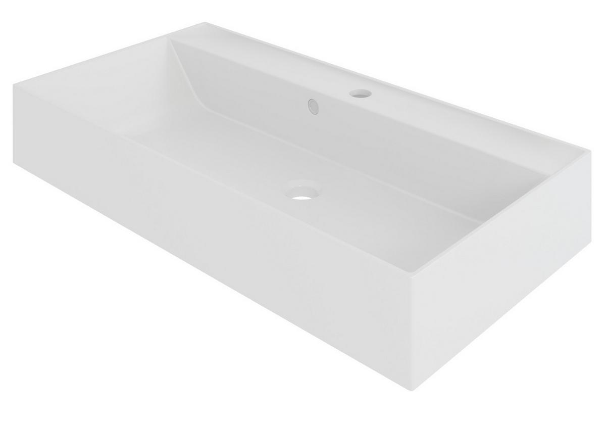 WASCHTISCH Kaschmir, Grau 90 cm, Set inklusive großem Waschbecken - Kaschmir/Schwarz, Holzwerkstoff/Metall (53/91/90cm) - Top.Furn