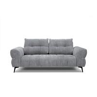 SOFA SALVINI 3-Sitzer, grau - Schwarz/Grau, Holzwerkstoff/Textil (176/88/99cm) - Wozimo