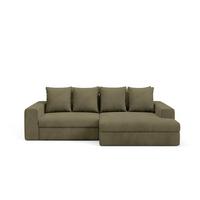 ECKSOFA Paola 3 Sitzplätze Grün - Grün, Holz (272/167cm) - Petits-meubles
