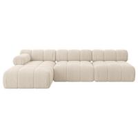 ECKSOFA modulares Sofa Razon-L2 - 285x160x70 cm Beige Cord - Beige, Holzwerkstoff/Textil (285/160cm) - ALTDECOR