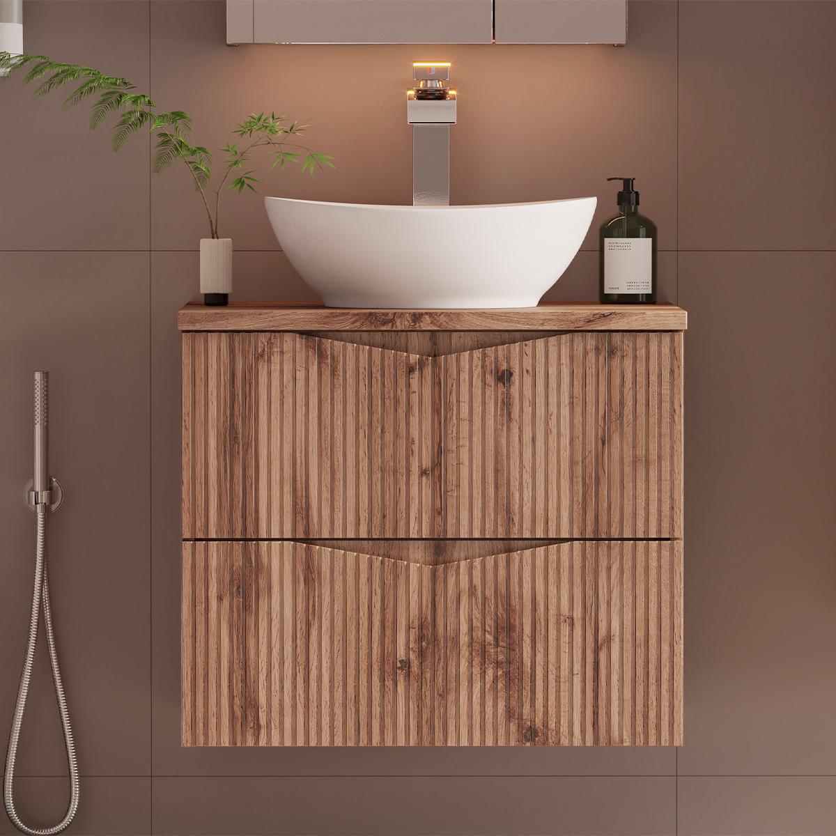WASCHTISCH 60.6cm Tao Holz - Braun, Holzwerkstoff (60.6/50/45.8cm) - Petits-meubles