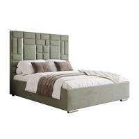 POLSTERBETT BRIGITTE SILVER mit Bettkasten 140x200 cm Element 11 - Grün, Textil (140/200cm) - Lookway
