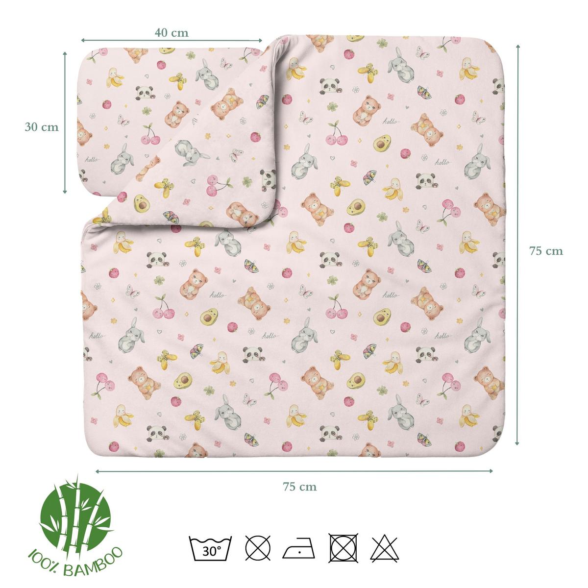 BABY Bambus-Bettwäsche Candycute - Rosa, Textil (75/75cm) - waldin