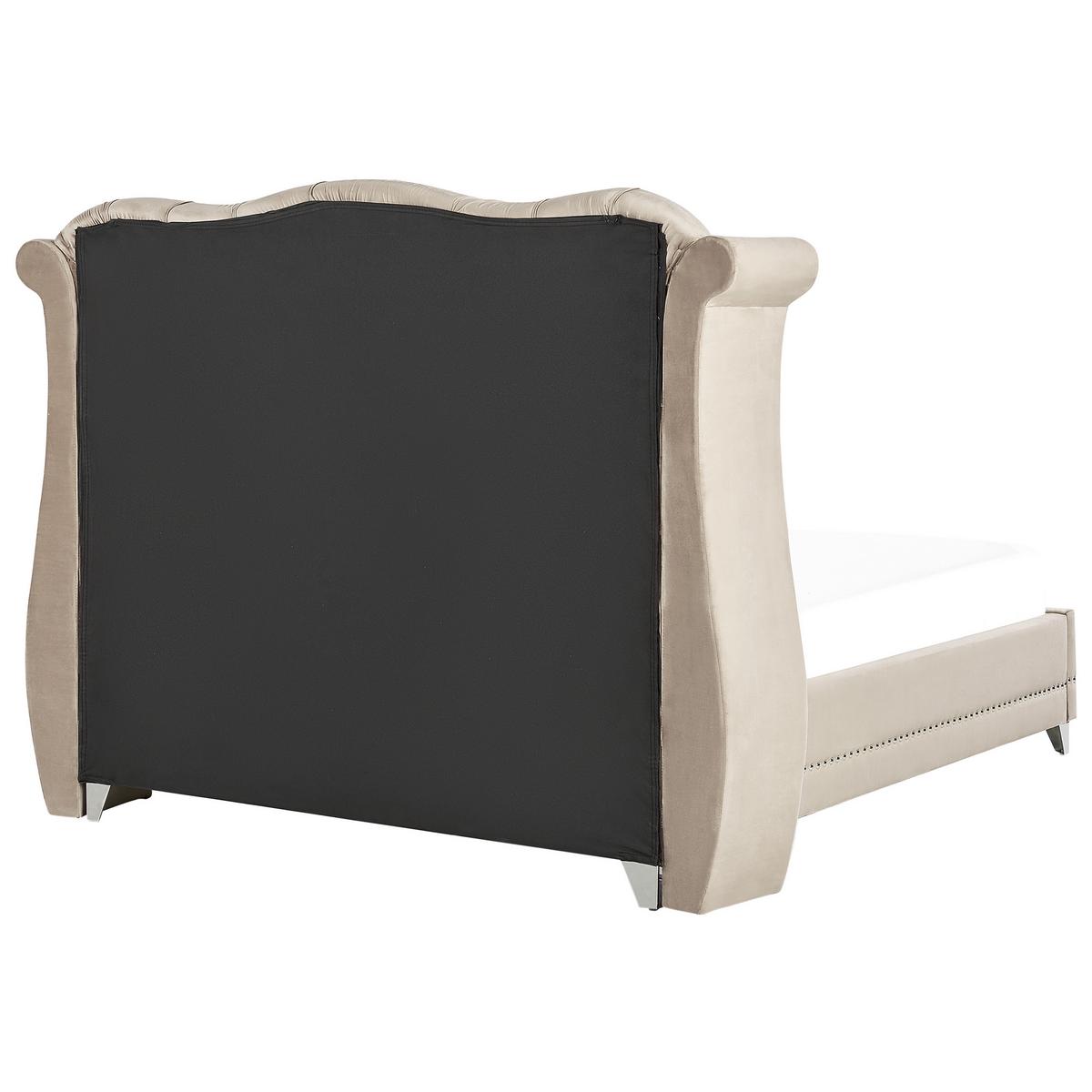 POLSTERBETT 160/200cm Beige Ayette - Beige, Textil (160/200cm) - Beliani