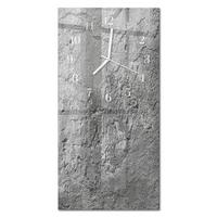 WANDUHR aus Glas 30x60 cm - Betonwand - Grau, Glas (30/60/0.4cm) - TULUP