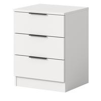 NACHTTISCH weiß 45 x 60 cm, Nachtkommode in Komforthöhe - Schwarz/Weiß, Holzwerkstoff/Kunststoff (45/60/40cm) - Inn.Furn