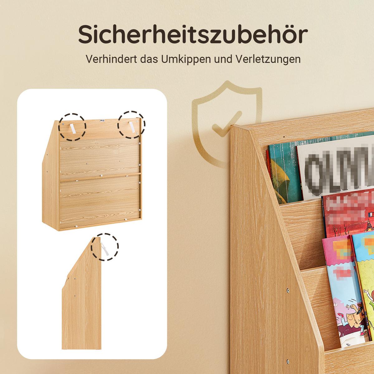 KINDERREGAL Natur - Naturfarben, Holzwerkstoff (73/80/30cm) - SoBuy