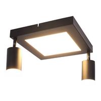 DECKENSTRAHLER Blaubeuren 2-flammig 10/8/16.9 cm - Schwarz, Metall (10/8/16.9cm) - Nettlife