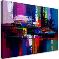 LEINWANDBILD bunte Abstrakt Imitation von Farbe 90x60cm - Multicolor, Textil (90/60cm) - Feeby