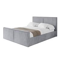 POLSTERBETT mit Bettkasten, Fußteil und Lattenrost, Boxbett ohne Matratze - VANTO-Z 180x200 Hellgrau - Hellgrau, Holzwerkstoff/Textil (180/200cm) - ALTDECOR