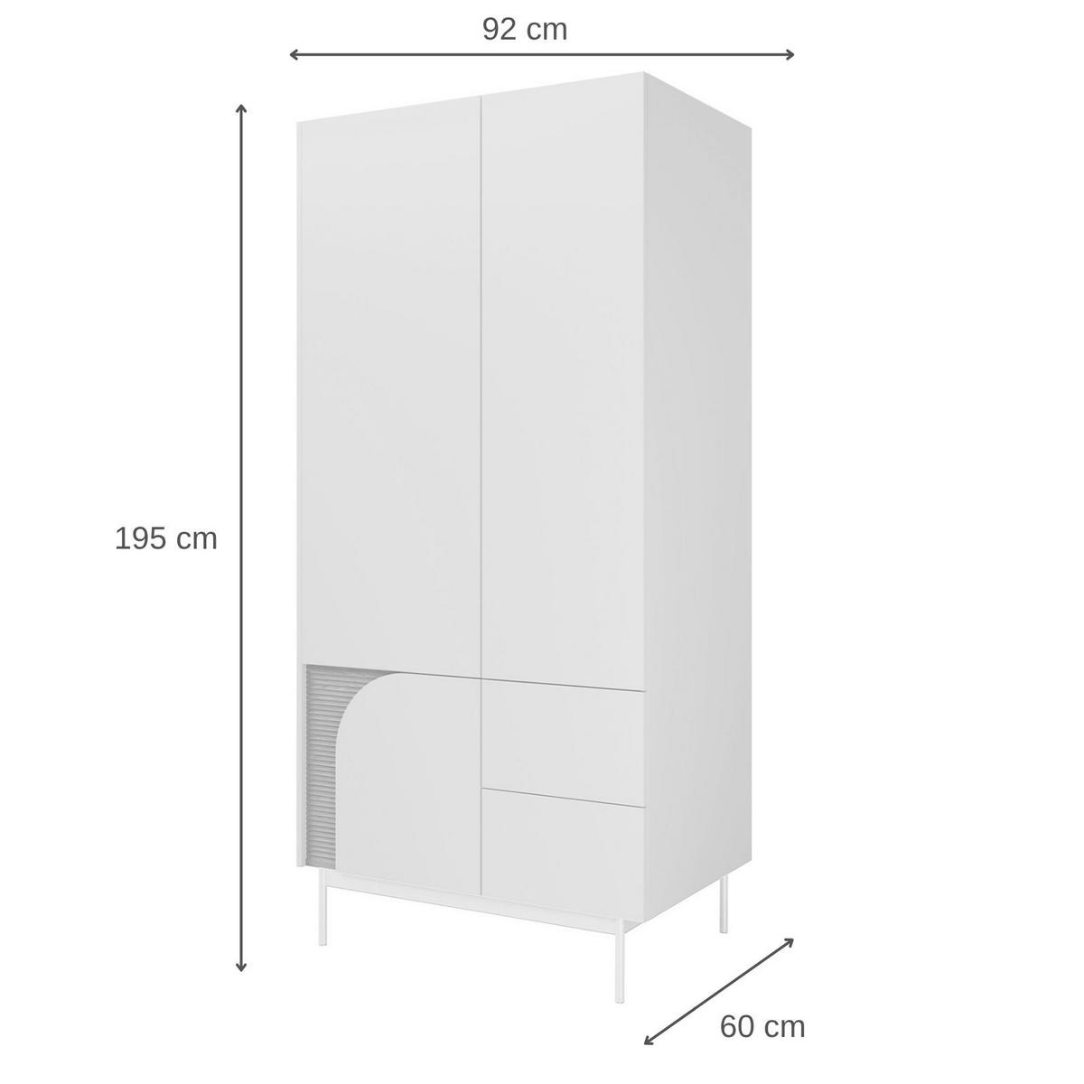 DREHTÜRENSCHRANK Camel mit 3 Türen und 2 Schubladen, 90 cm, Frühlingseiche + Macadamia - Eichefarben/Beige, Holzwerkstoff/Metall (92/195/60cm) - Beautysofa