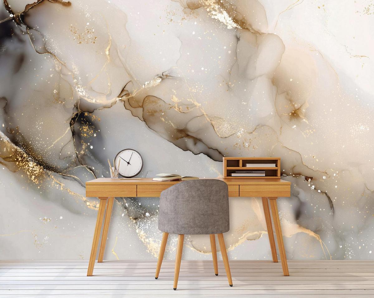 FOTOTAPETE Marmor Glamour Beige 400x280 cm - Multicolor, Papier (400/280cm) - Wallarena