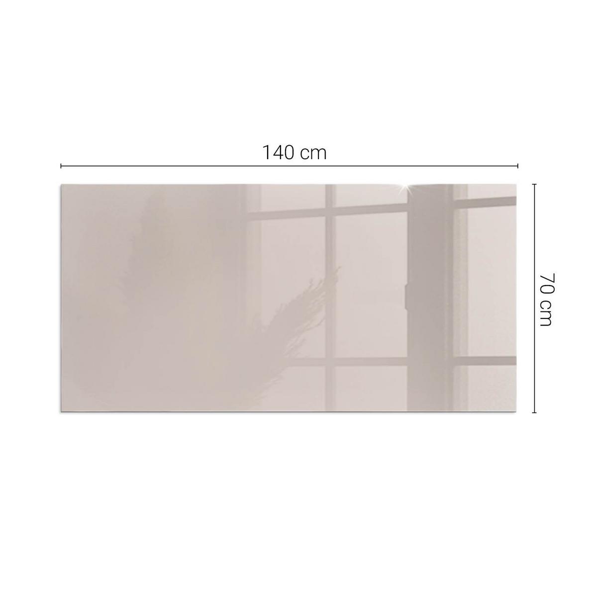 GLASPLATTE für Kamin 140x70 cm - Beige, Glas (140/70/0.4cm) - TULUP