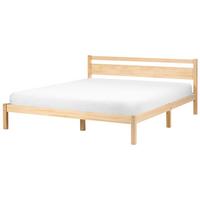 BETT mit Lattenrost 180/200 Kiefernholz Hellbraun Mercurer - Hellbraun/Braun, Holz (180/200cm) - Beliani