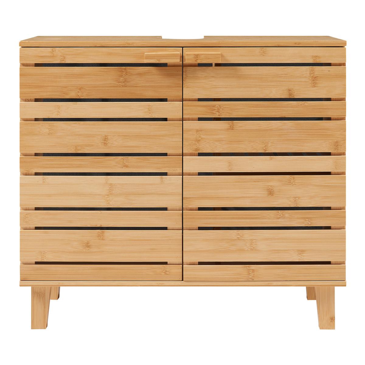 WASCHBECKENUNTERSCHRANK Epind - Naturfarben, Holz (66/60/30cm) - [en.casa]