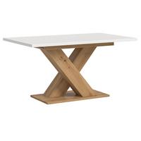ESSTISCH weiß, Eiche Artisan, Küchentisch ausziehbar 150 - 190 cm - Weiß/Eiche Artisan, Holzwerkstoff/Metall (150/90/76cm) - Inn.Furn