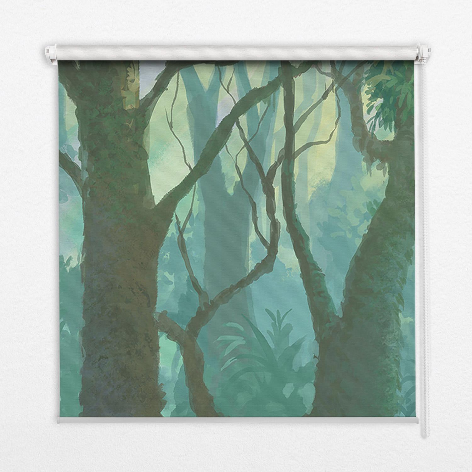 INNENROLLO - Fensterrollo - Rollo - 120x140 cm - Bäume - Braun, Kunststoff (120/140/0.5cm) - TULUP