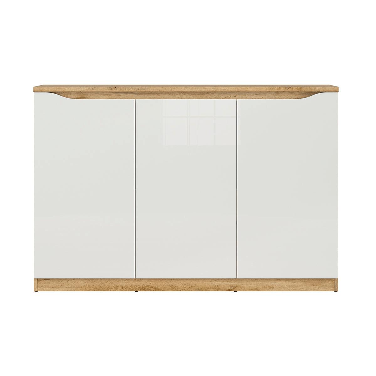 SIDEBOARD June Weiß und Holz - Weiß, Holzwerkstoff (135/92/40cm) - Petits-meubles