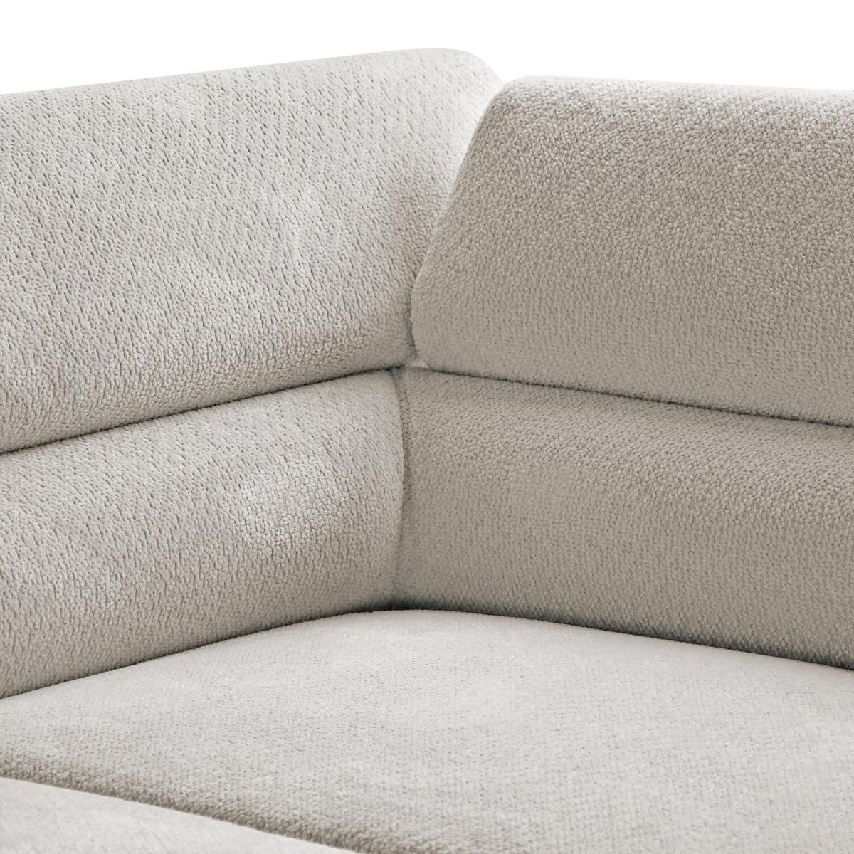 ECKSCHLAFSOFA Mellow mit Bettkasten, Beige, rechts - Beige/Schwarz, Textil (270/205cm) - Beautysofa